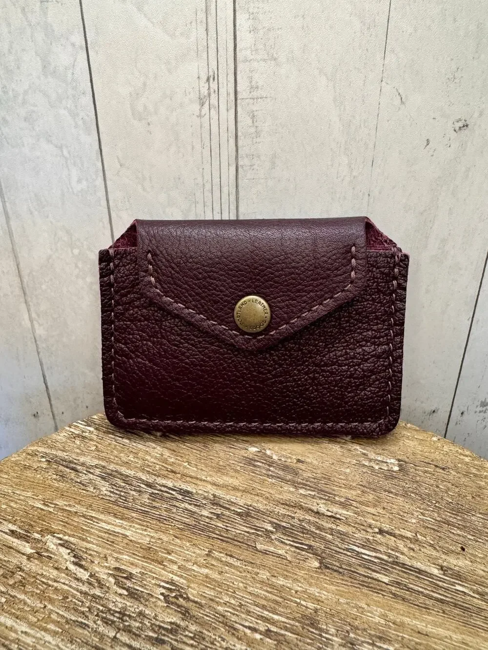 Portland Leather Plum Love Bug Plus Wallet Credit Card Holder NEW FAST SHIP PLG